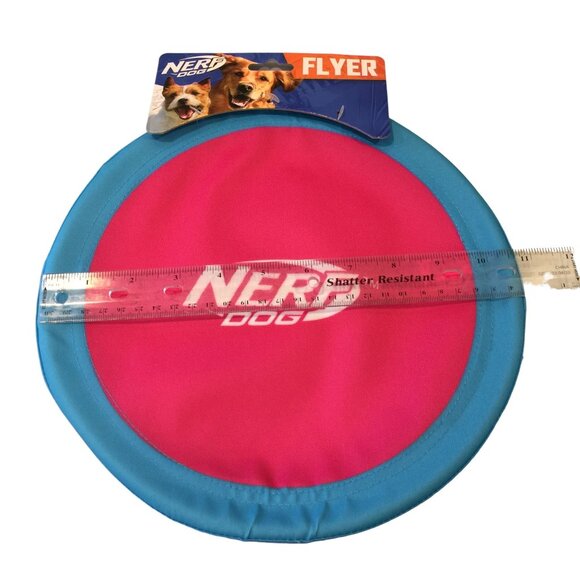NERF Dog Aqua Pink 11" Flyer Dog Toy - Picture 3 of 3